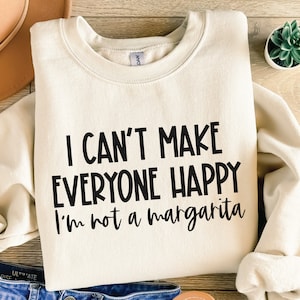 Camiseta engraçada da Margarita SVG PNG, Não consigo fazer todo mundo feliz, Não sou uma Margarita SVG, Álcool SVG, Design de sublimação, Cricut