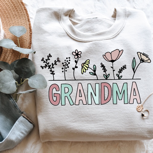 Grandma PNG, Sublimation Design File, Mom PNG, Mother's Day Gift, Grandma T-Shirt File, Screen Print Transfer, Digital Download