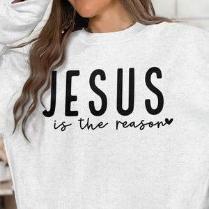 Jesus Is The Reason Svg Png, Merry Christmas Wall Art Design, Inspirational Christian Quote, Digital Bible Print, Holiday Home Decor svg
