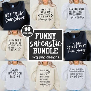 Grappige vrouwen sarcastische shirt bundel Svg Png | 10 SVG-ontwerpen | Mama shirt cadeau SVG |  Sublimatie | Cricut voor knippen