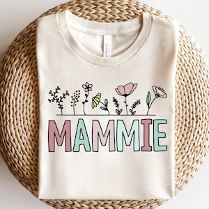 Mammie PNG, Grandma Sublimation Design File, Mom PNG, Mother&#39;s Day Gift, Grandma T-Shirt File, Screen Print Transfer, Digital Download