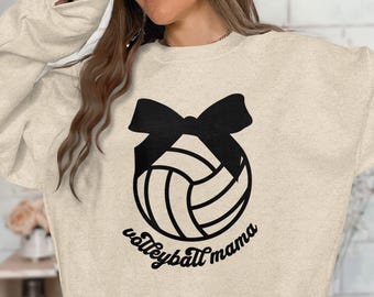 Mamá Voleibolista SVG PNG: Diseño de Lazo, Clipart de Mamá Deportista (Descarga Digital)