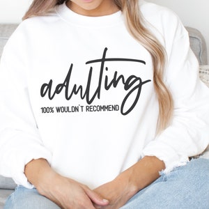 Lustiges Eltern-Shirt-Svg-Png-Dateien, 100% würde nicht SVG, Cricut, sarkastische Designs, Sublimation, digitale Datei empfehlen