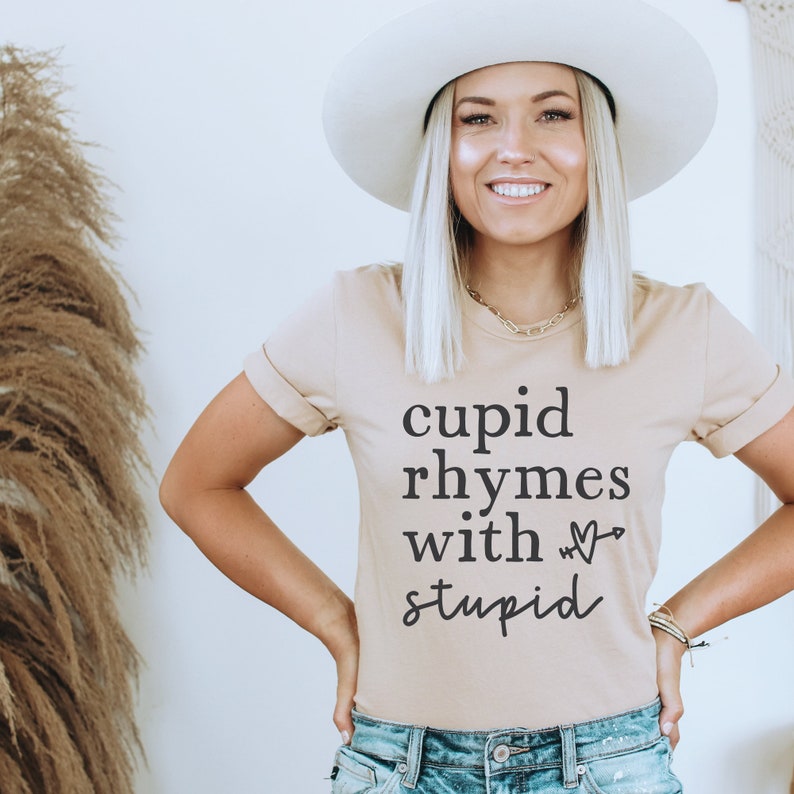 Funny Valentine Shirt SVG: Cupid Rhymes With Stupid (Digital Download) image 3