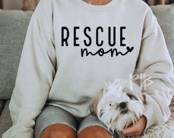 Rescue Mom SVG: design per maglietta amante dei cani (download digitale)