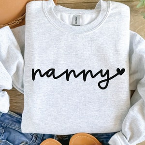Nounou Svg Png, Svg grand-mère, chemise fête des mères svg, svg cadeau grand-mère, chemise grand-mère svg, sublimation PNG, fichier de coupe Cricut, téléchargement numérique