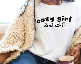 Cozy Girl Book Club SVG, PNG, Reading Sticker, Cut File (Digital Download)