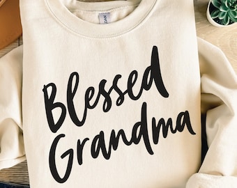 Gezegende oma SVG PNG, oma gesneden bestand shirtontwerp, Moederdagcadeau, Cricut silhouet