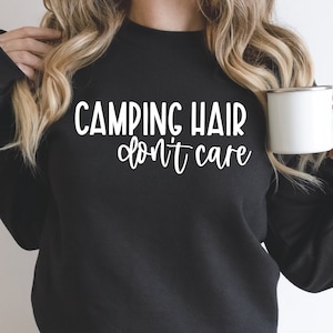 Camping SVG PNG | Cheveux de camping, Svg m'en fou | Svg été | Bonheur | Extérieur | Tasse de café de camping | Sublimation | Couper un fichier pour Cricut