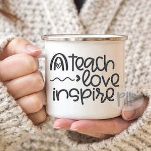 Teach Love Inspire SVG, terug naar school PNG, beste leraar SVG, leraar waardering, leraar shirt SVG, leraar cadeau, bestanden knippen Cricut
