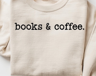 Books And Coffee PNG – Book Lover design for shirts, stickers, totes (Digital Download)