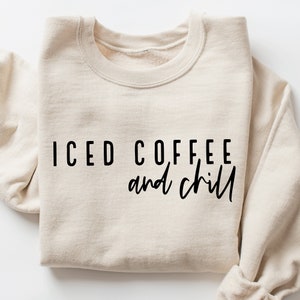 Café helado y frío SVG PNG, Camisa divertida amante del café helado Svg, Maestro Svg, Sublimación, Archivo cortado para Cricut, Archivo de corte digital