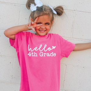 4th Grade Shirt Svg Png, Teacher Svg File, Back To School Svg, Fourth Grade Shirt Svg, School Shirt Design, Kids, 1st Day of School Svg