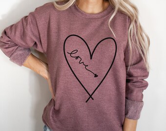 Love Heart SVG: Valentine's Day Shirt Design (Digital Download)