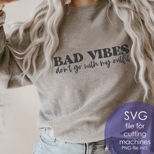 Sin malas vibraciones SVG, Buenas vibraciones svg, Cita motivacional SVG Png, Descarga instantánea, Chica adolescente divertida svg, Yoga Svg, Paz svg, Meditación svg