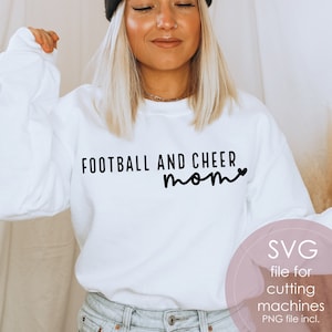 Football et cheer maman PNG SVG | Vive la saison Svg | de football SVG | Sublimation | Fichier de découpe numérique pour Cricut