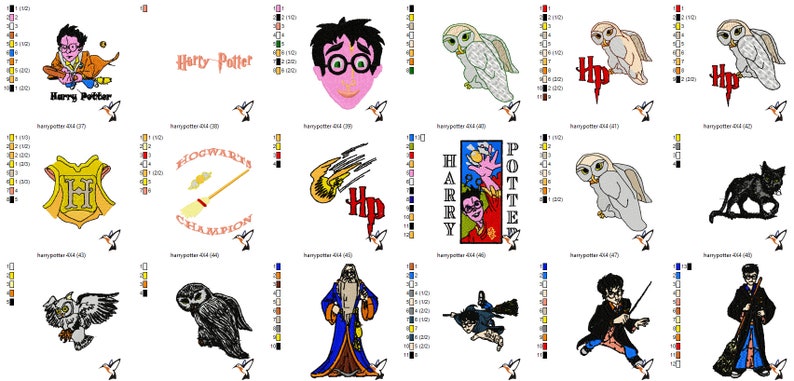 Harry Potter Machine Embroidery Design Pattern Collection | Etsy