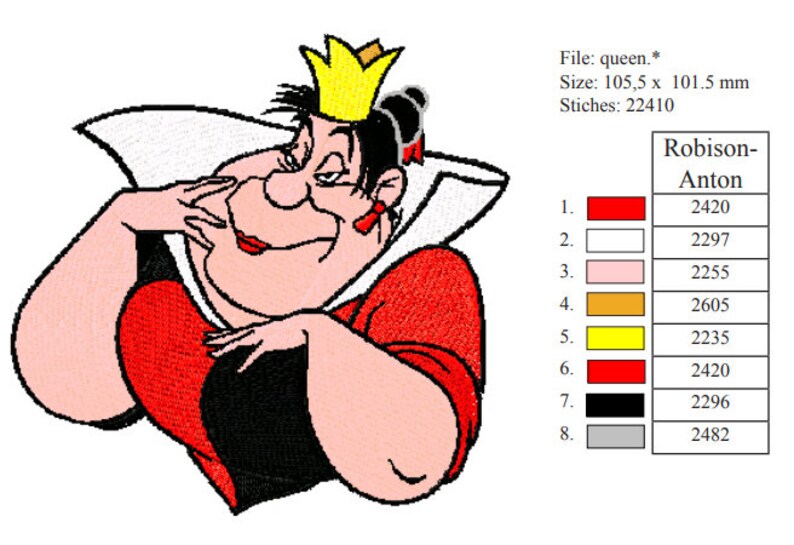 Alice in wonderland embroidery design sybju queen of hearts  etsy Alice in wonderland embroidery design sybju queen of hearts  etsy