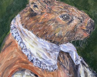Art Print, Portrait of a Wombat