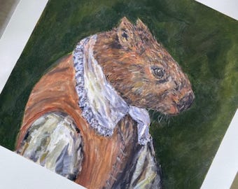 Art Print, Portrait of a Wombat