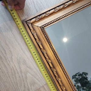Miroir Vintage rectangulaire en bois doré image 6