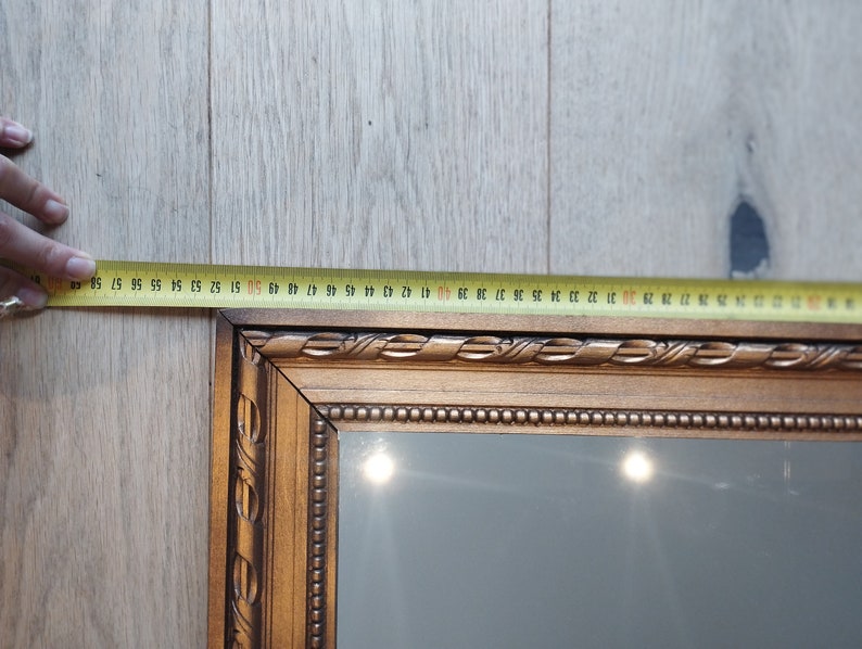 Miroir Vintage rectangulaire en bois doré image 4