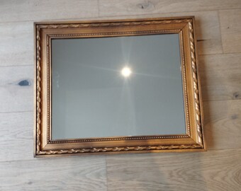 Miroir Vintage rectangulaire en bois doré