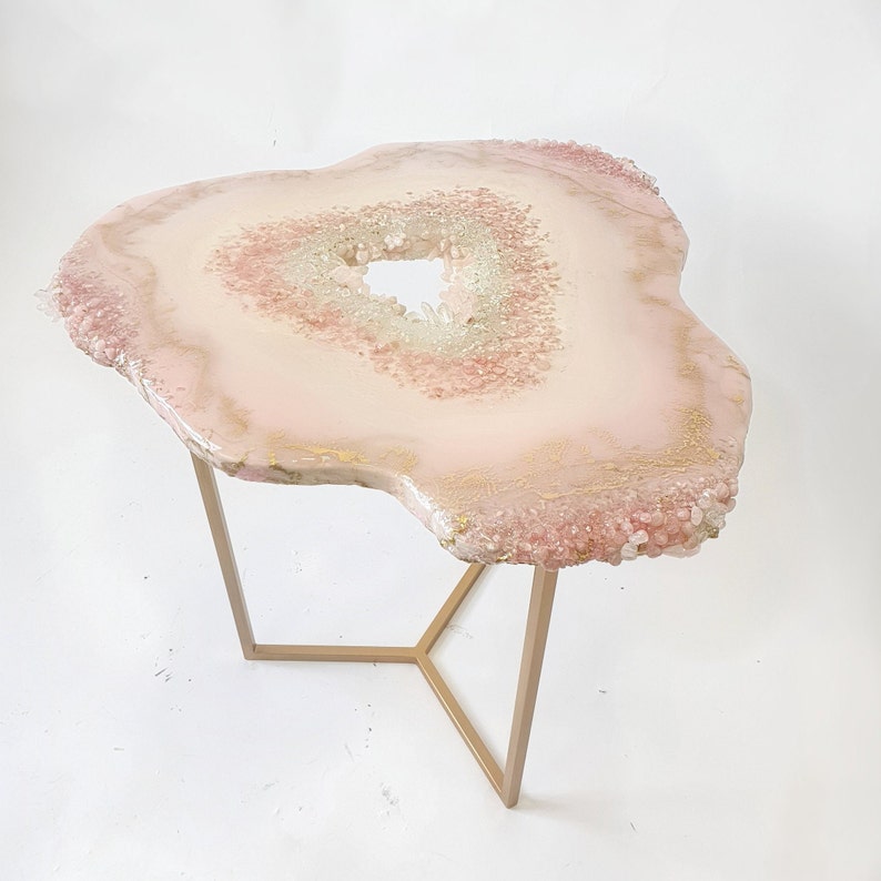 Сoffee table Epoxy side table Aesthetic room decor Etsy