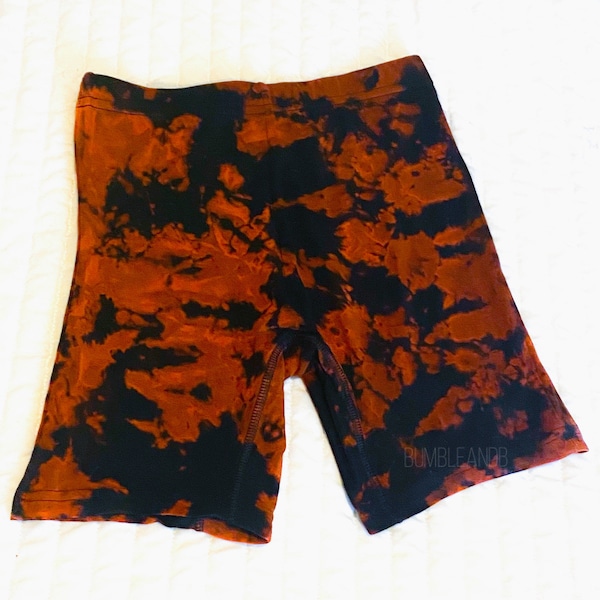 Bleach-Dye Biker Shorts