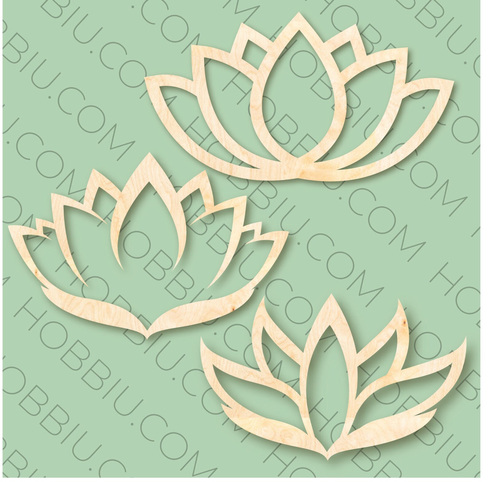 Laser cut Lotus Flower various dimensions 3mm plywood Lotus Etsy