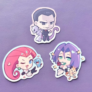 Poké Rocket Trainers: Matte Vinyl Die-Cut Stickers