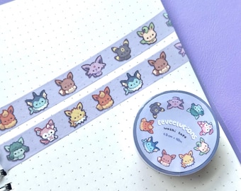 Eeveelutions Washi Tape - 1.5cm x 10m