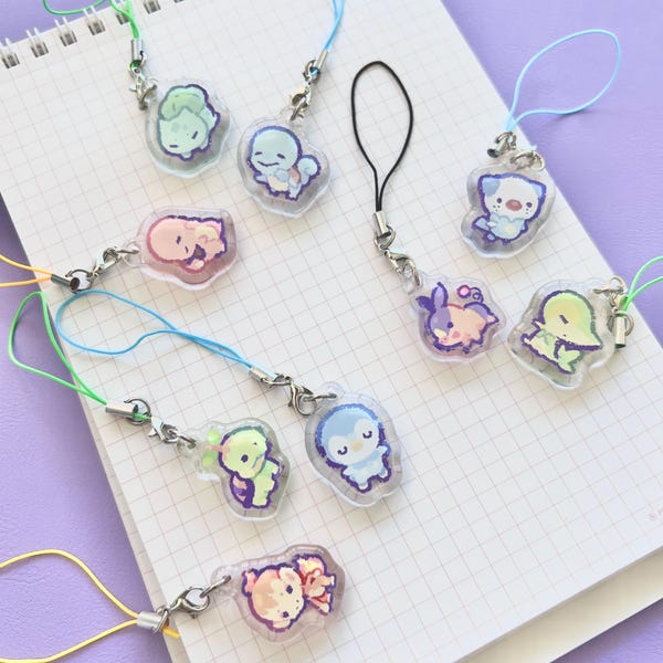 Starter Poké Buds (Gen 1 - 10) - Epoxy Phone Charms