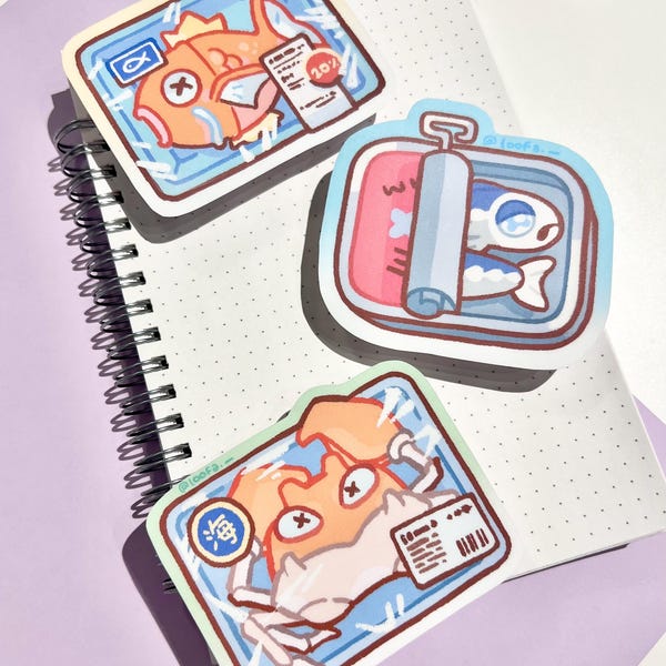 Poké Fish Market - Matte Vinyl Stickers (LARGE)