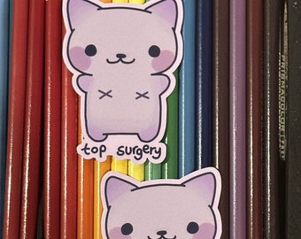 Gender Affirming Surgery Cats Sticker