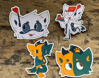 Georgie & Starship Furry Stickers