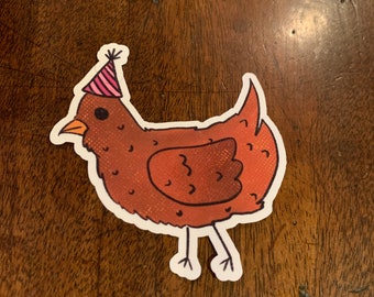 Birthday Chicken Friend Sticker