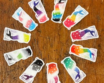 Pride Whale Shark CLEAR Stickers