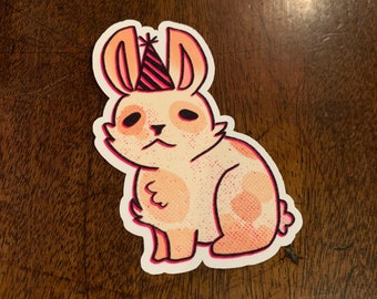 Birthday Bunny Sticker