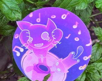 Dancing CD Cat Sticker