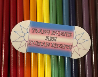 Trans Rights are Human Rights Floral Sticker