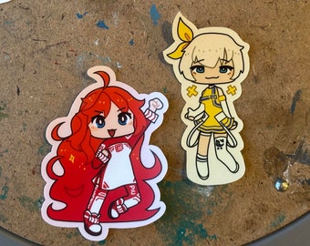 Pump It Up Mascot Girls Stickers