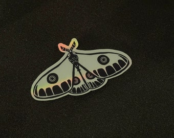 Holographic Moth Sticker