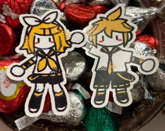 Sketchy Ren and Len Stickers