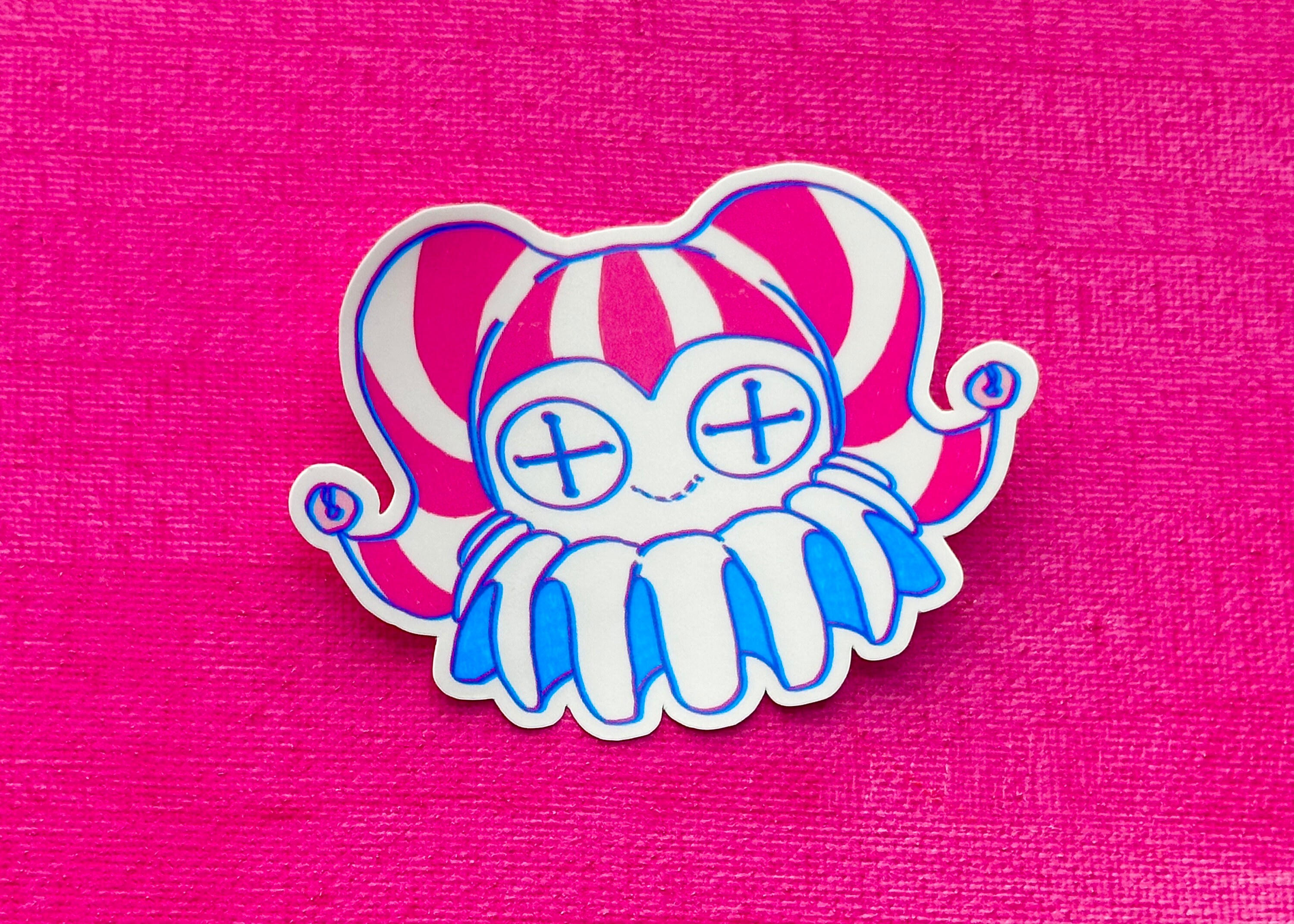 Rusty Jester Sticker Plush Jester Sticker - Etsy
