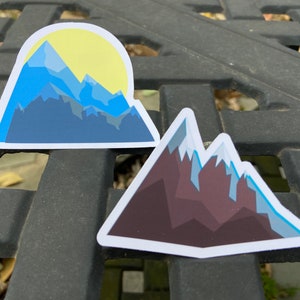 Mountains sticker set