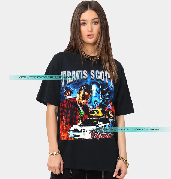 Travis Scott Shirt 90's Vintage Rap Tee 