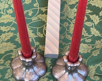 Vintage Avon Red Glitter Candles: 1985 Holiday Tapers, Set of 2