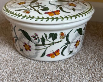 Portmeirion Botanic Garden Collection Spanish Gum Cistus Flower Casserole Vegetable Souffle Oven To Table Dish