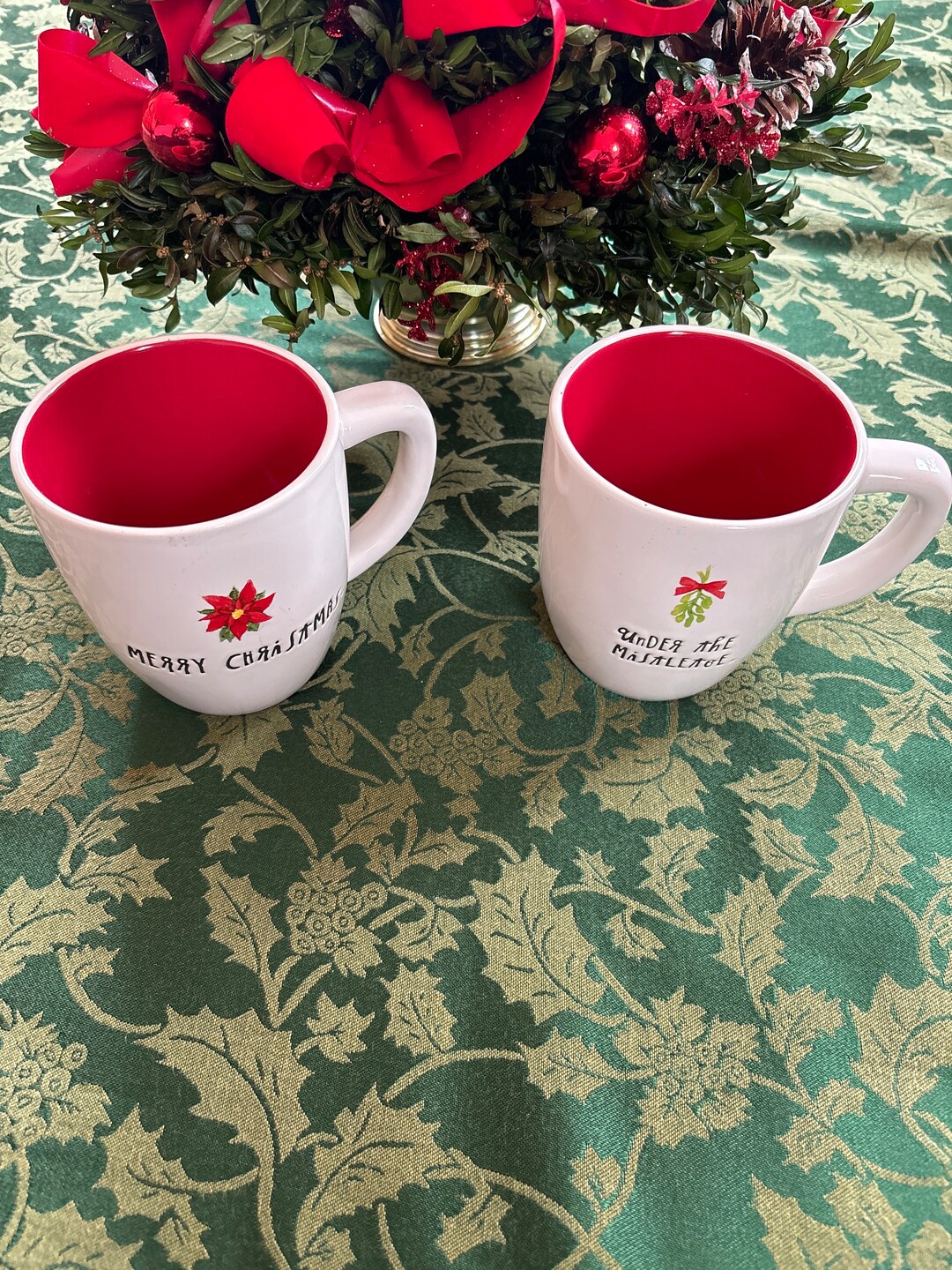 Rae Dunn Christmas Mug: Ivory Ceramic Coffee Cup, 16 Oz - Etsy